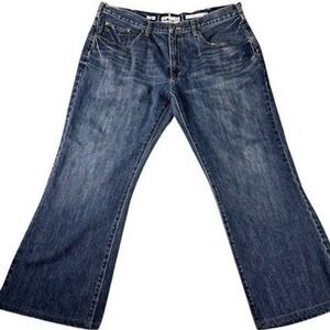 Urban Pipeline Mens Relaxed Bootcut Jeans Medium‎ Wash Denim 38x30 (Fits 38x28)